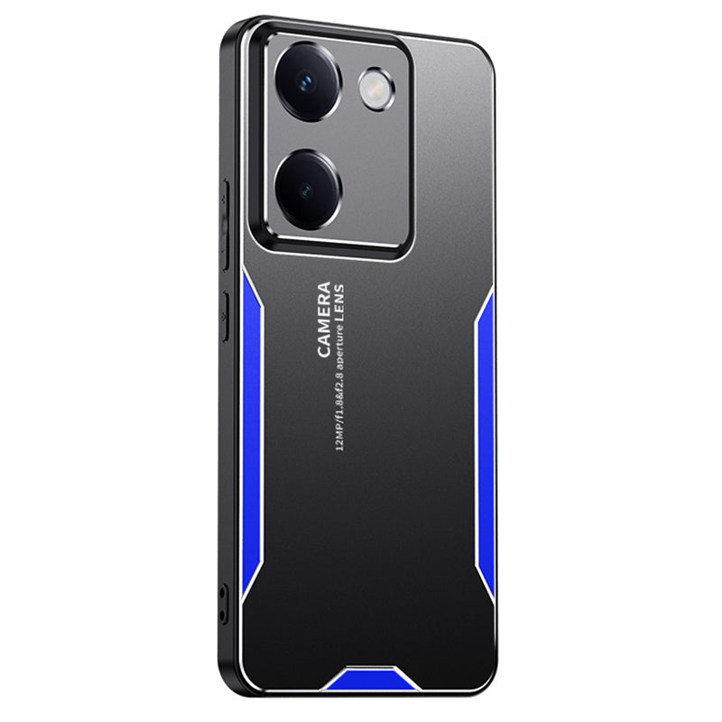 For vivo Y100i 5G Matte Phone Case Aluminium Alloy+PC+TPU Cover - Gold For vivo Y100i 5G Matte Phone Case Aluminium Alloy+PC+TPU Cover - Gold
